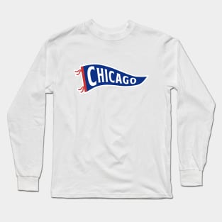 Chicago Pennant - White Long Sleeve T-Shirt